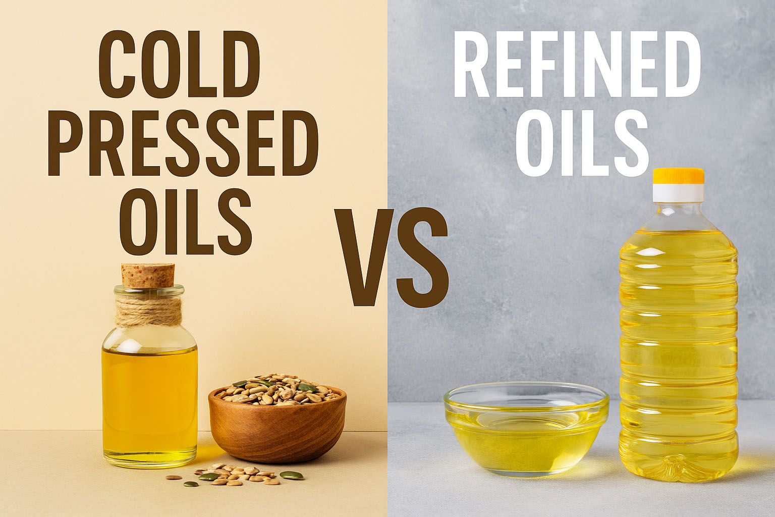 Cold Pressed Oils vs Refined Oils Cold Pressed Oils vs Refined Oils