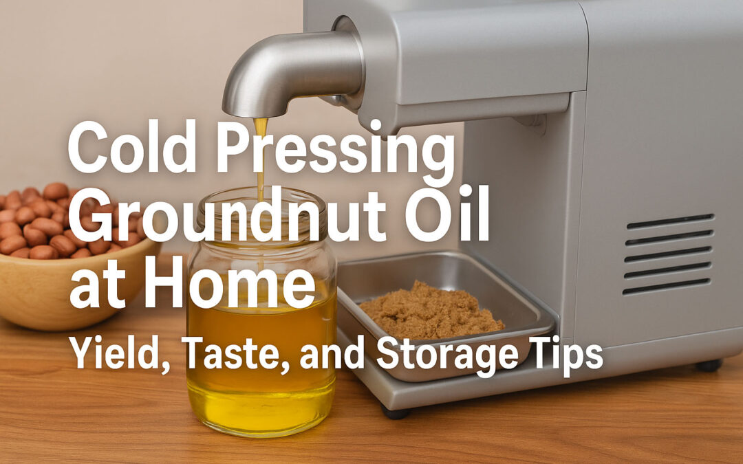 Cold Pressing Groundnut Oil at Home: Yield, Taste, and Storage Tips