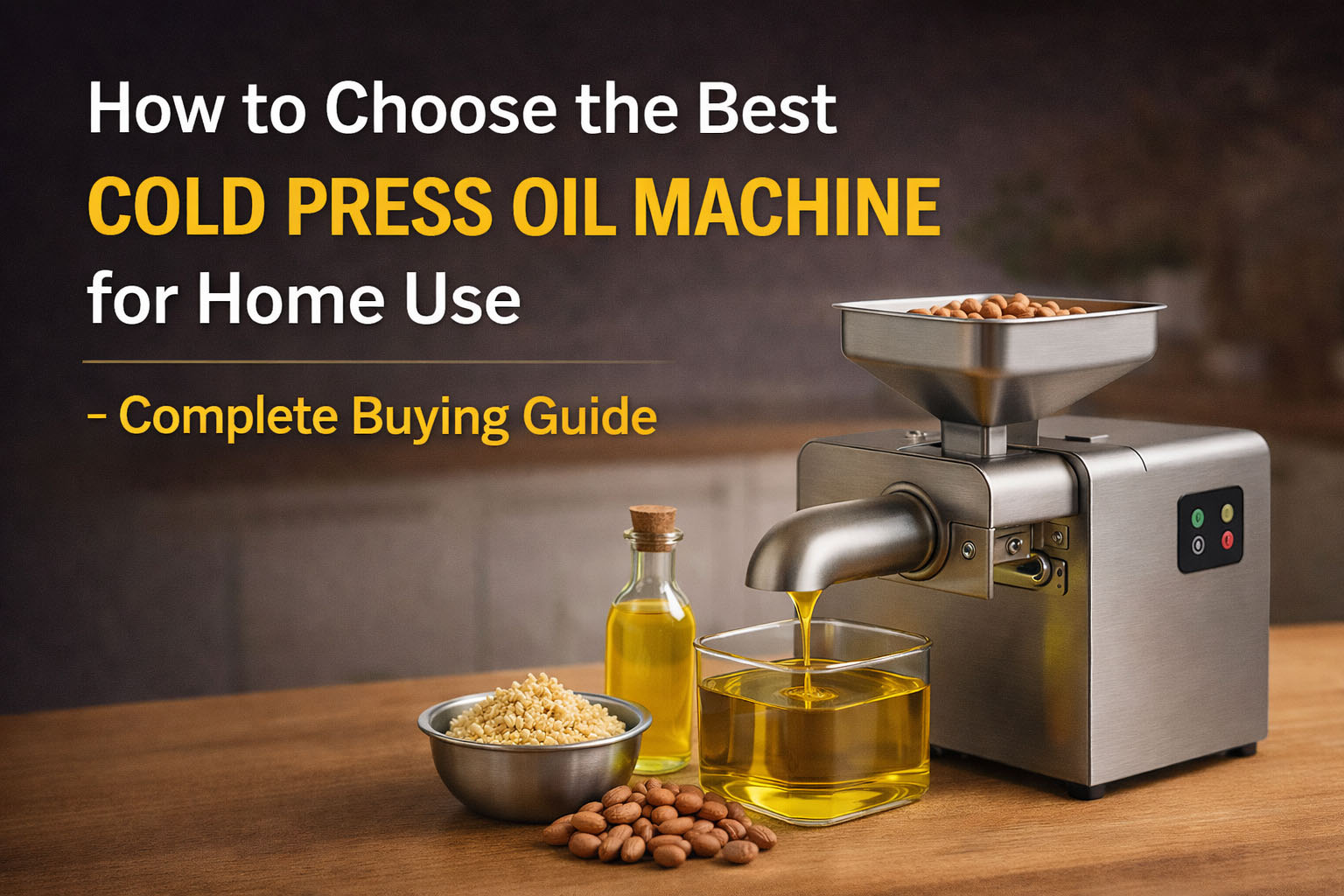 How to Choose the Best Cold Press Oil Machine for Home Use