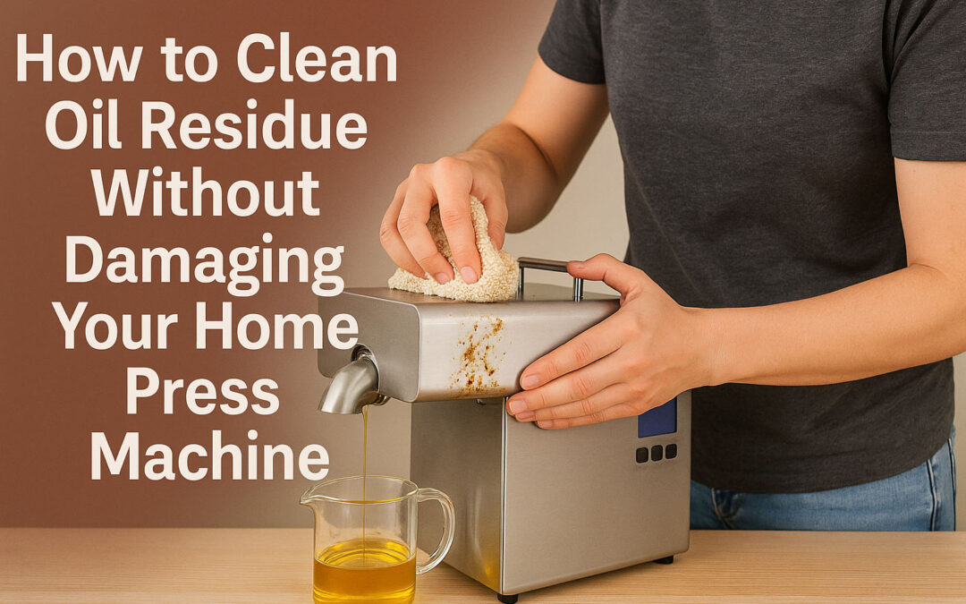 How to Clean Oil Residue Without Damaging Your Home Press Machine