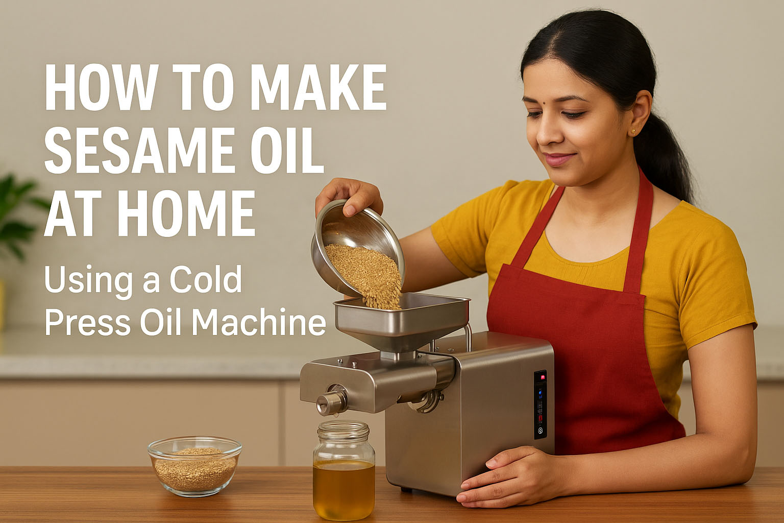 How to Make Sesame Oil at Home Using a Cold Press Oil Machine