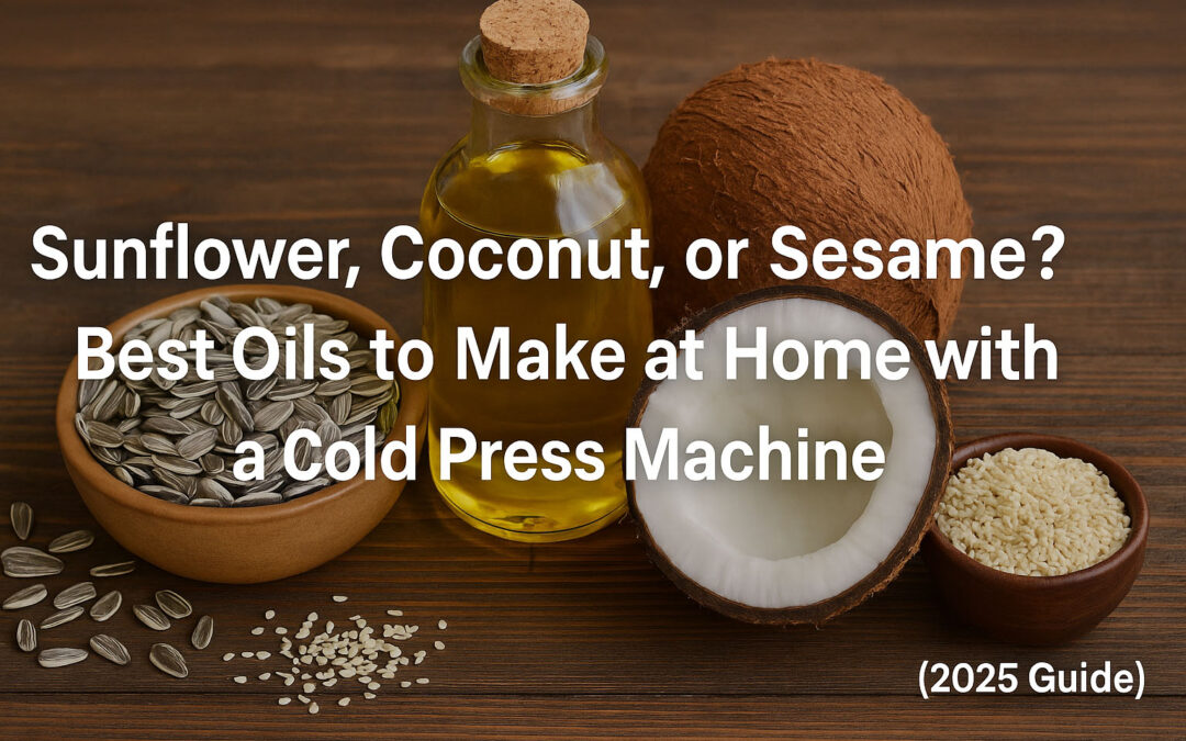 Sunflower, Coconut, or Sesame? Best Oils to Make at Home with a Cold Press