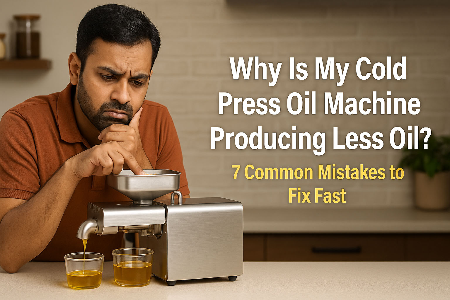 Why Is My Cold Press Oil Machine Producing Less Oil? 7 Common Mistakes