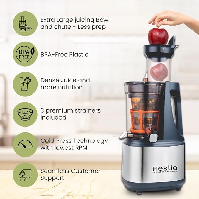 Hestia Nutri-Max Professional Cold Press Slow Juicer