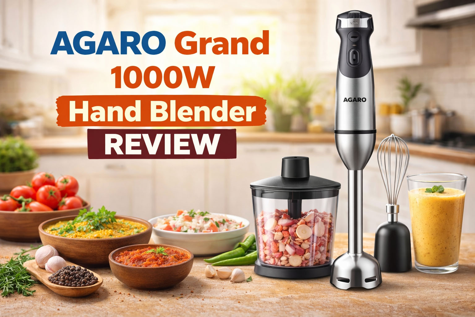 AGARO Grand 1000W hand blender