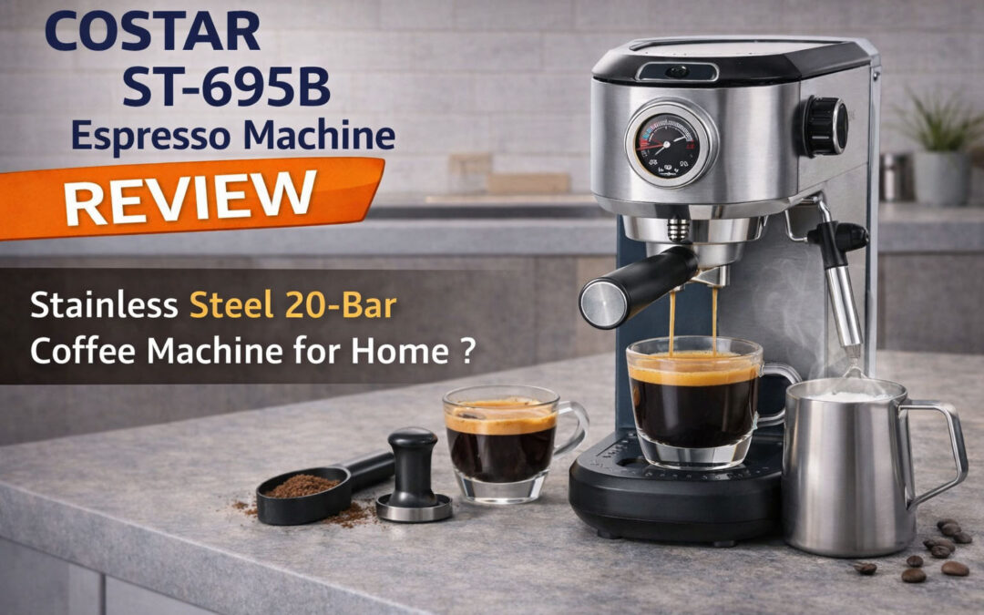 COSTAR ST-695B espresso machine review – stainless steel 20-bar coffee machine for home