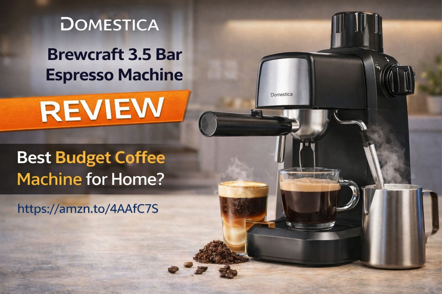 Domestica Brewcraft 3.5 Bar Espresso Machine Review