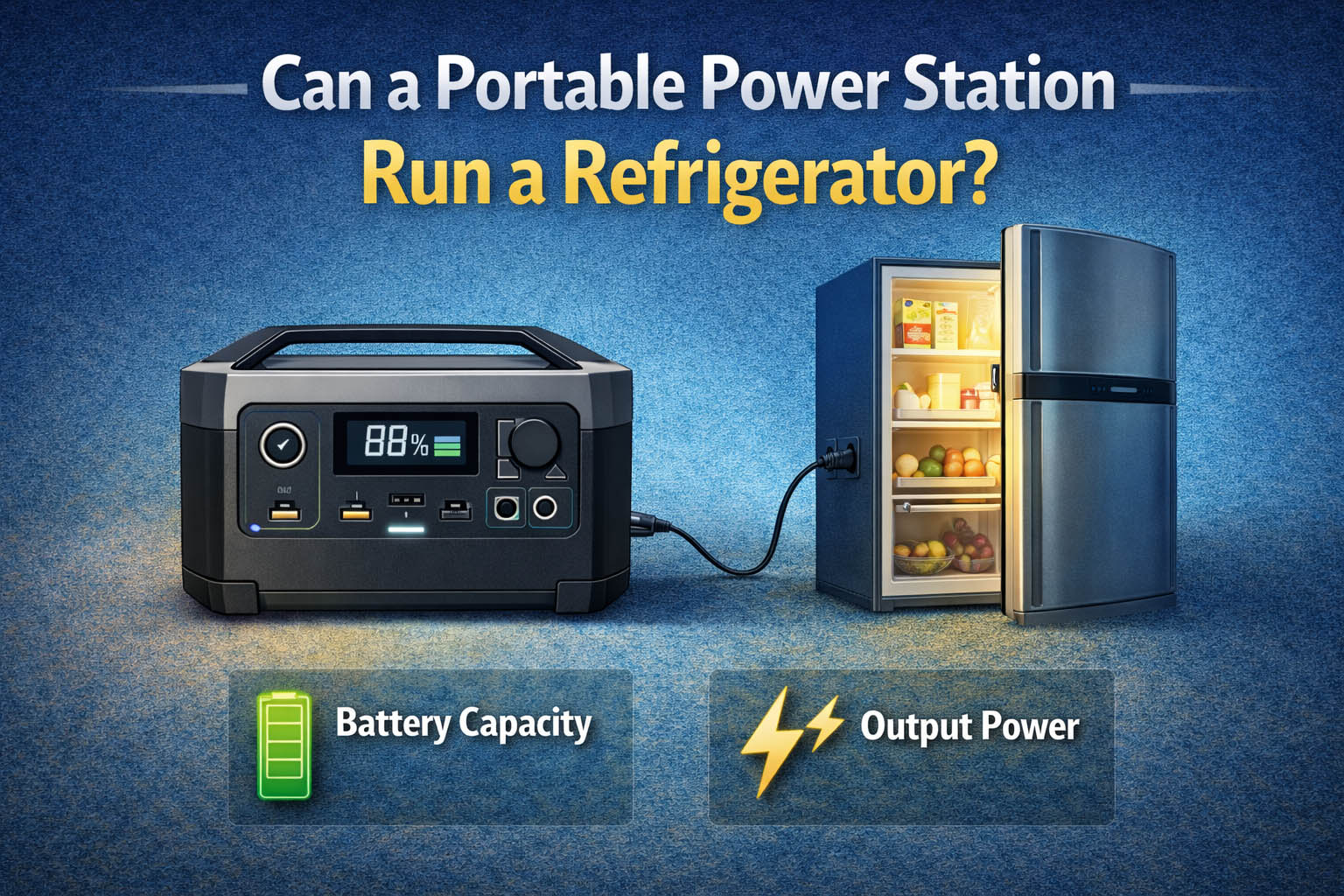 portable power station run a refrigerator