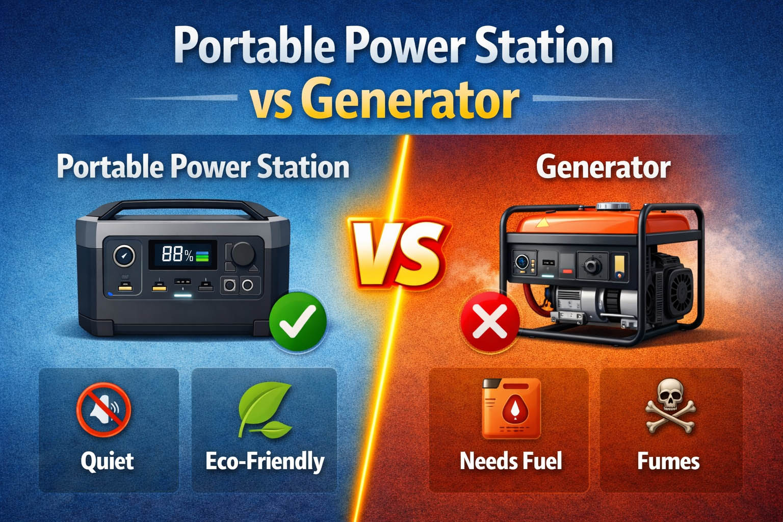 portable power station vs generator
