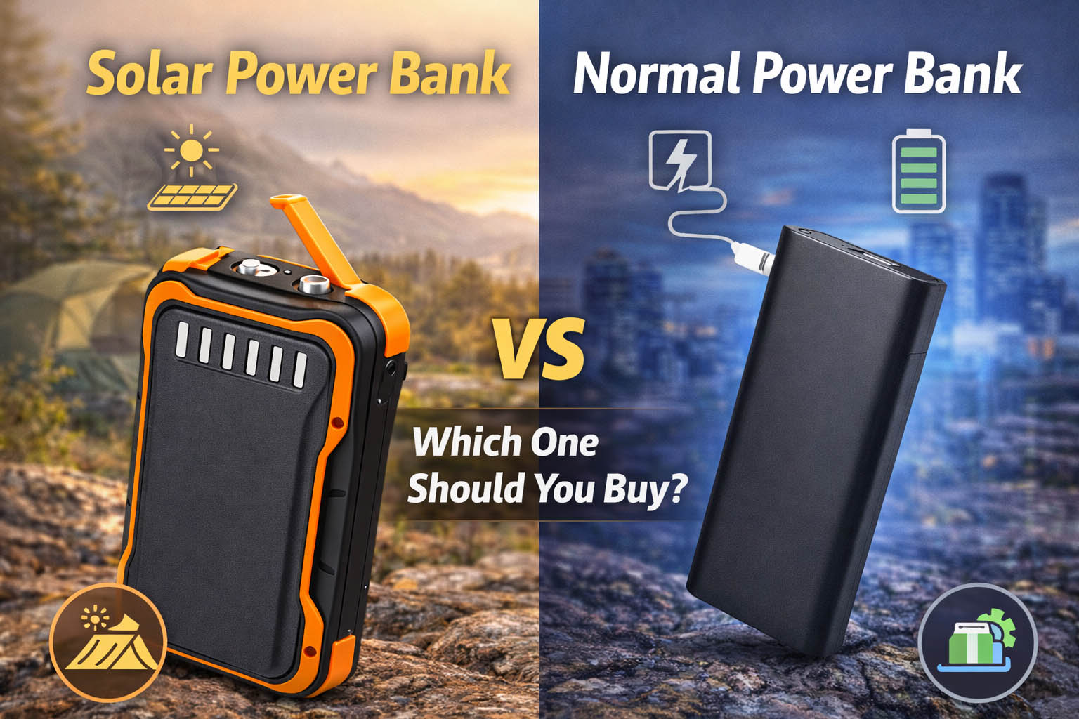 solar power bank vs normal power bank